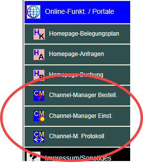 Menü Online-Funktionen