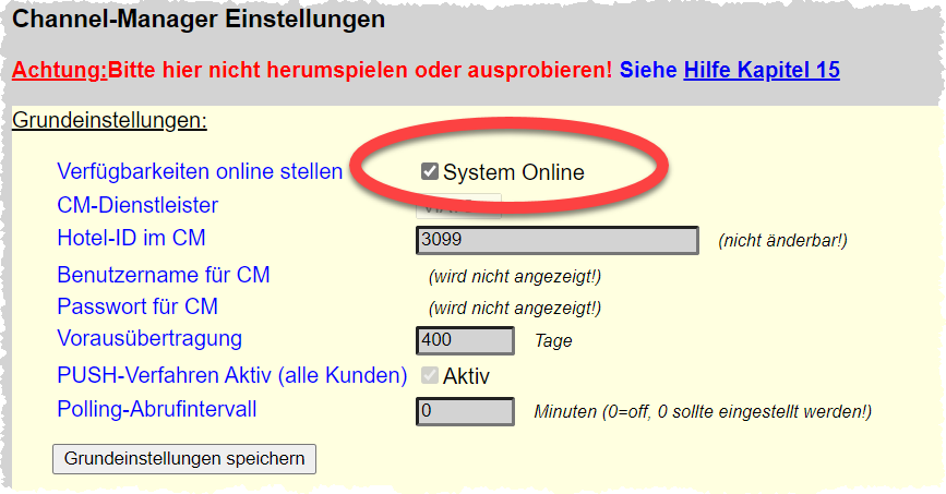 Channel-Manager Reset