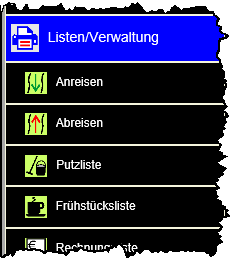 Hotelsoftware-Listenerstellung